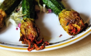 Zucchini with their Blossoms, Stuffed